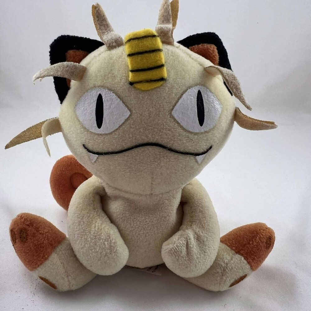 Vintage Pokemon Meowth Plush 7" Nintendo Creatures Game Freak 1998